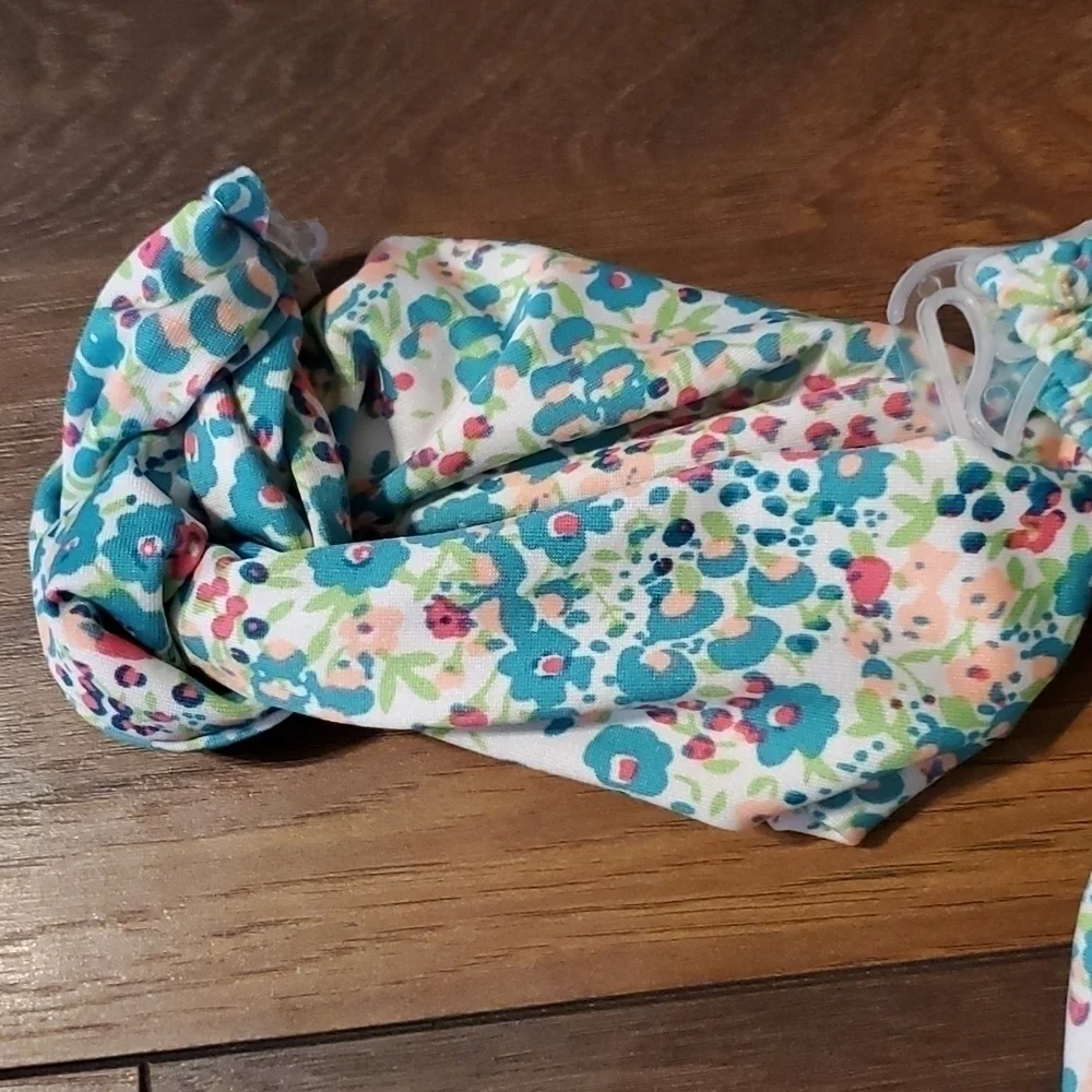 Little girl onside swim suit with headband NEW size 24m